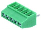 Regletă de conexiuni pentru PCB 90&deg; 2,54mm 5 piste 6A