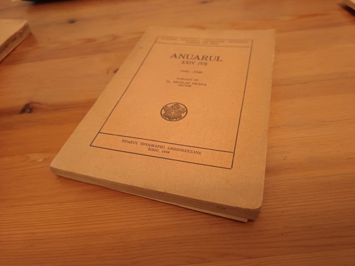 ANUARUL ACADEMIEI TEOLOGICE SIBIU 1947-&#039;48 PUBLICAT DE DR.NICOLAE NEAGA-RECTOR