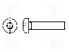 Surub M2,5, otel inoxidabil A2, 5mm, cap buton, BOSSARD, M2.5X5/BN5687 ISO14583