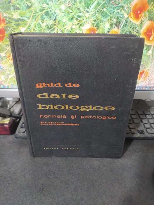 Ghid de date biologice normale și patologice, Păunescu-Podeanu, Buc. 1962, 168