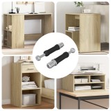 vidaXL Șurub pentru &Icirc;ncuietoare Cam 2 pcs Argintiu și Negru M6 x 40 mm 864361