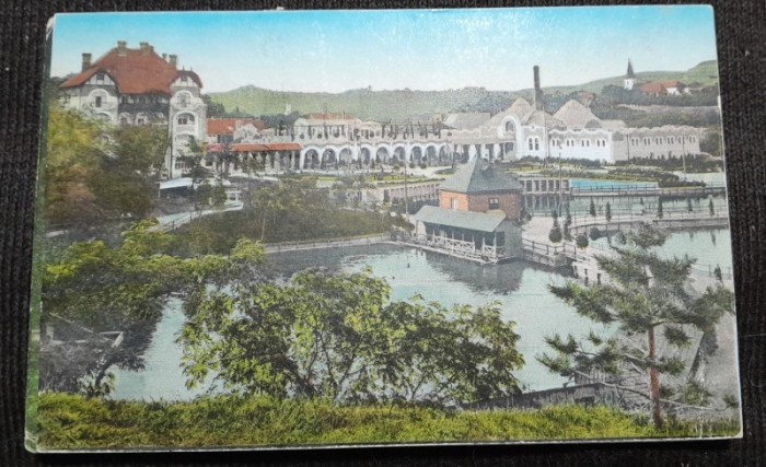 Carte postala, Baile Ocna, 1928