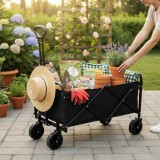 Carucior pliabil pentru gradina 50 kg &ndash; Structura din otel, Husa Detasabila, 72x50x91 cm