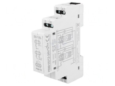 Releu bistabil de impulsuri NO 10A IP20 12-24V foto