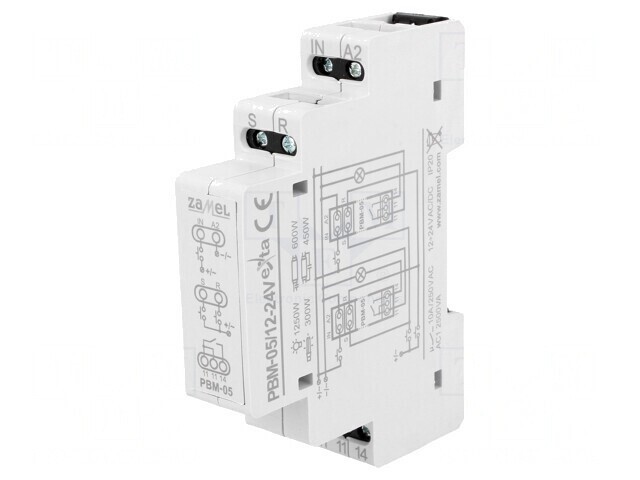 Releu bistabil de impulsuri NO 10A IP20 12-24V