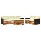 vidaXL Set de canapele de exterior 6 pcs Natural și Crem 3383013