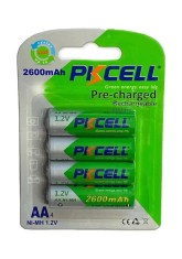 Set 4 acumulatori PKCELL AA /R6 Ni-MH 1.2V 2600mAh (618)