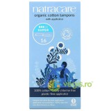 Tampoane din Bumbac Organic cu Aplicator Super 16buc