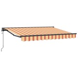vidaXL Cort electric retractabil Galben, Portocaliu și Alb 3,5 x 2 m 3421150