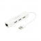 Hub USB Logilink UA0174A USB 2.0 + RJ45 White