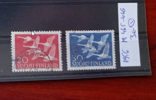 TS21 - Timbre serie Soumi-Finland - Finlanda - 1956 Mi465-466