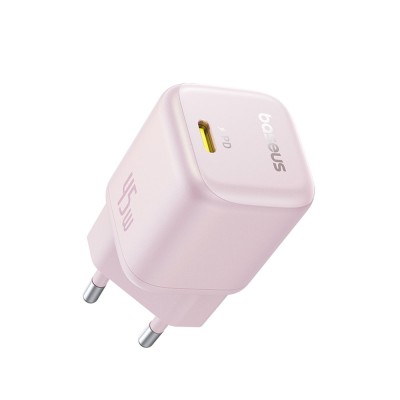 Incarcator GaN Fast Charge Baseus PicoGo, roz, P10176800413-00 foto