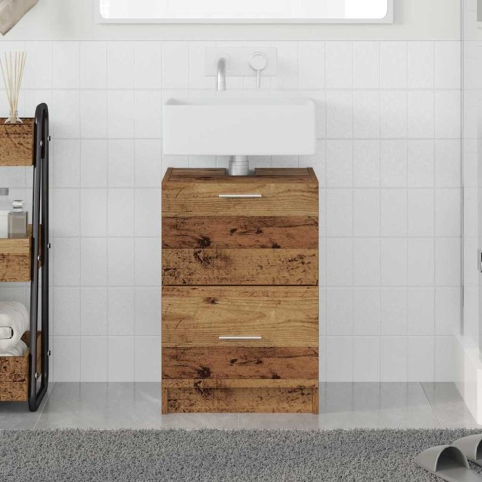 vidaXL Dulap pentru Chiuvetă Lemn Vechi 40 x 37 x 59 cm Lemn compozit