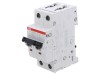 &Icirc;ntrerupător de supracurent ABB S200M 2 poli 6A 400V AC/DC pentru șină DIN