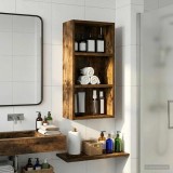 vidaXL Dulap de perete pentru baie Stejar Afumat 30 x 16 x 62,5 cm 889339