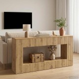 vidaXL Masă de consolă Dungi Stejar Artizanal 155 x 29 x 74 cm 899894