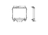 Radiator apa Hyundai Terracan, 2001-2006 Motor 3.5 V6, Cv Automata, Aluminiu/Plastic Brazat, 568x508x26, SRL, OE: 25310h1810; 25310h1830,
