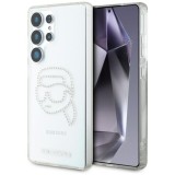 Husa pentru Samsung Galaxy S25 Ultra - Karl Lagerfeld IML Rhinestones Luxury (KLHCS25LHKHDCELT) - Transparent Karl Head