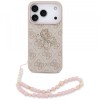 Husa pentru Apple iPhone 17 Pro Max, Guess, 4G Classic Logo with Strap, Roz
