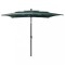 vidaXL Umbrelă de soare 3 niveluri, st&acirc;lp aluminiu, verde, 2,5x2,5 m