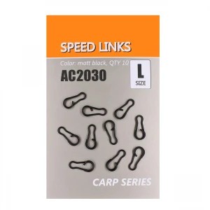 Agrafa Rapida Orange Speed Links L Negru Mat 10buc/plic