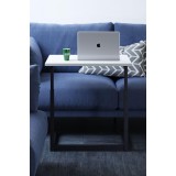 Birou Smart Laptop Reglabil, Alb, 40x60x43-73 cm