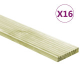 VidaXL Plăci de pardoseală 16 buc. 2,32 m&sup2; 1 m, lemn masiv pin tratat