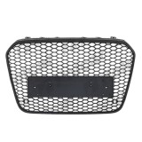 Grila masca fata AUDI A7 (4G), 11.2014-02.2018 model RS7,cu 2 gauri pentru Senzori de parcare (PDC); Negru stralucitor; fara emblema