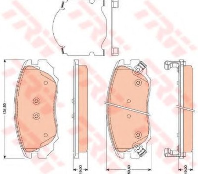 Set placute frana,frana disc CHEVROLET MALIBU (V300) (2012 - 2016) TRW GDB1782 foto