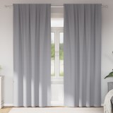 vidaXL Perdele cu perdele 2 pcs Gri deschis 260 x 140 cm Poliester
