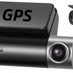 Pachet camera auto DVR Xiaomi 70MAI A500S-1 Dash Cam Pro Plus cu camera spate RC06, 2.7K 1944p, IPS 2.0 , 140 FOV, ADAS, GPS, Night Vision