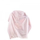 Sal alaptare BabyJem Roz cu Buzunar, Material Bumbac Moale, Lavabil 30G, Dimensiuni 97x67 cm