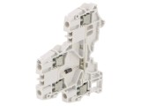 Conector Șine 0,2-4mm2 2 Piste 4 Borne Gri 5,2mm
