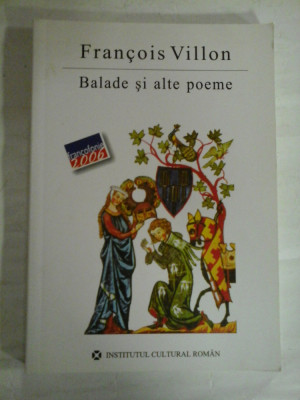 BALADE SI ALTE POEME - FRANCOIS VILLON foto