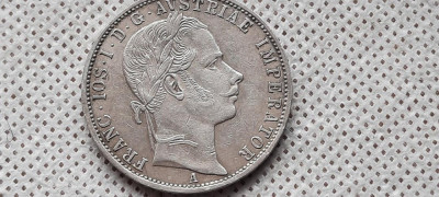 AUSTRIA 1 FLORIN 1861 AUNC foto