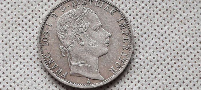 AUSTRIA 1 FLORIN 1861 AUNC