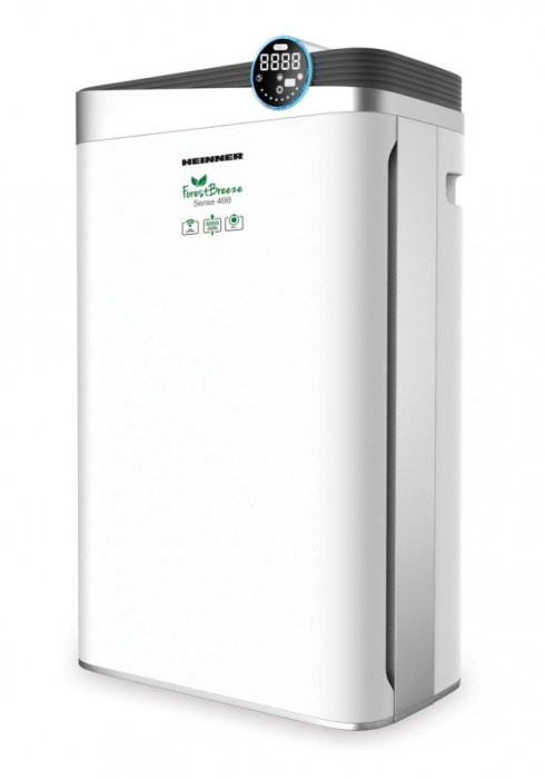 Purificator de aer Heinner Forest Breeze Sense 488 HPA-488WIFI, CADR 488 m&sup3;/h, filtru HEPA H11 + lampa UV, WIFI, ionizare, Auto, Sleep, 4 viteze, 85W,