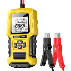 Tester Inteligent de Baterii Foxsur FBT-300, 12V/24V, pentru Auto și Motociclete, cu Ecran LCD 2.7", Compatibil cu Baterii VRLA/GEL/AGM/EFB/STD, Galbe