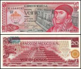 !!! MEXIC - 20 PESOS 1976 - P 64 d 4 - UNC / SERIA DK