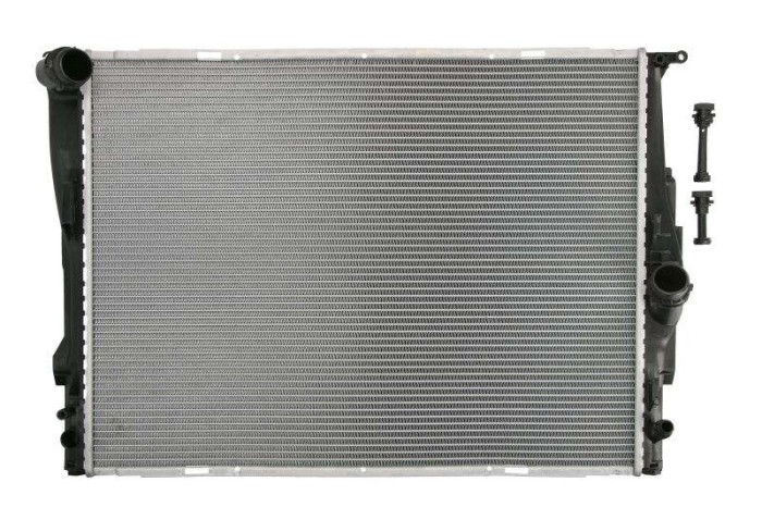 Radiator Bmw Seria 1 E87/E88/E81/E82 11, 3 E90/E91/92/93 13, X1 E84 15, motor: 1.6, 2.0, 3.0 R6, intrare/iesire conectare rapida, 600x453x34,