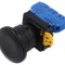 Comutator acționat prin apăsare 22mm 2NO neagră