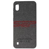 Husă Samsung Galaxy A10e, TPU, Piele Ecologică, Denim, Neagră