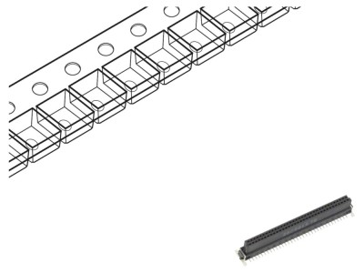 Conector PCB-PCB mamă 68 pini aurit foto