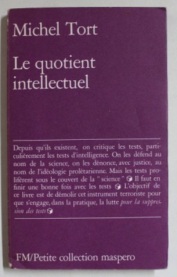 LE QUOTIENT INTELLECTUEL par MICHEL TORT , 1974 foto