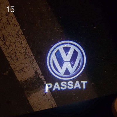 Set 2 Holograme LED cu LOGO Passat B5.5 pentru Portiere foto