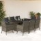 vidaXL Set mobilier grădină cu perne, 9 piese, gri, poliratan 3211885