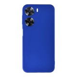Husa silicon compatibila oppo a77, soft matt, protectie camera foto, albastru deschis
