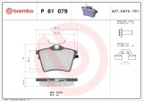 BREMBO P 61 079 PRIME LINE set placute frana,frana disc