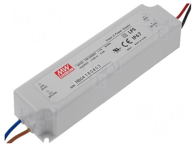 Alimentator LED 36W 15V 2.4A IP67