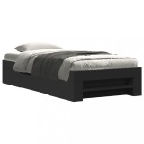 Cumpara ieftin Cadru de pat, negru, 90x190 cm, lemn prelucrat